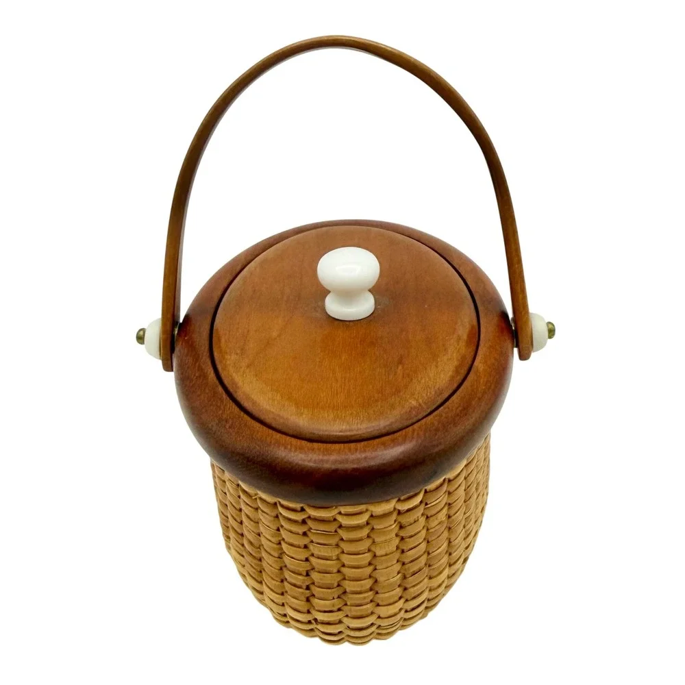 Edward T Connolly Mini Nantucket Lightship Friendship Basket Signed 2013